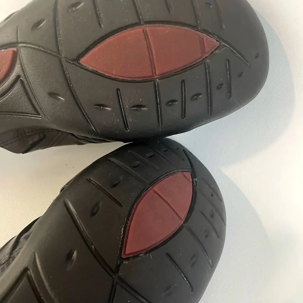 Clarks Leather Black Leisa Deina Wedge Heel Clog Size 9W Slip Ons - Picture 4 of 9